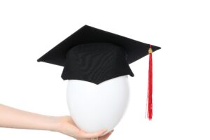 Concept of graduation, isolated on white background